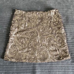 Champagne Gold Mini Skirt